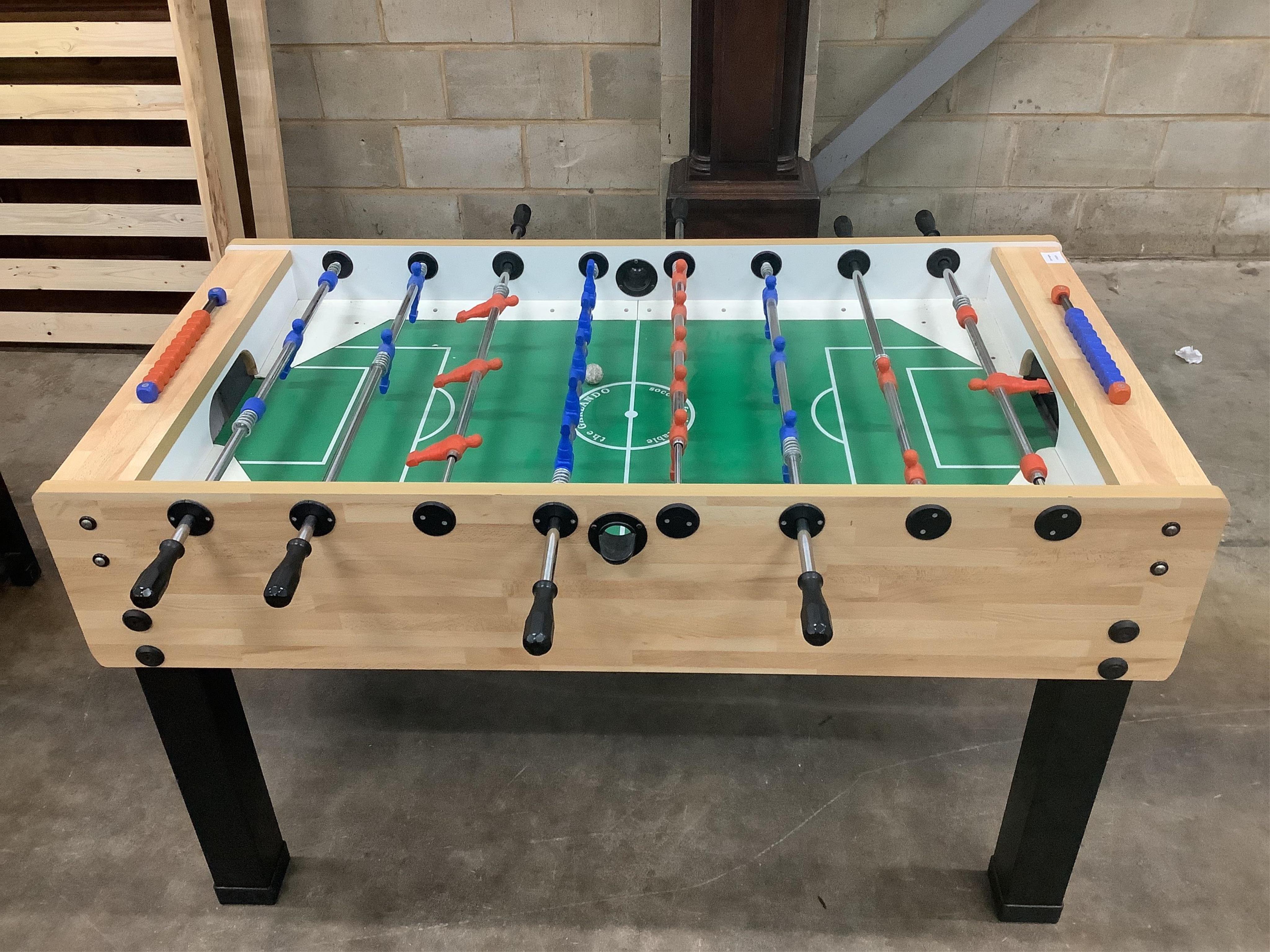 A Garlando table football, width 144cm, height 86cm. Condition - good